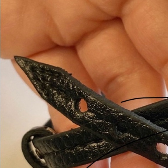 Dior Beauty Black Faux Leather Double Wrap Around Bracelet with Silver - Picture 10 of 11